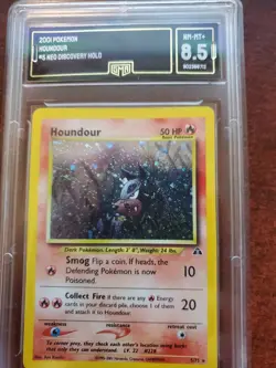Houndour Neo Discovery Holo Pokemon Card Base WOTC PSA BGS GMA 8.5 NM - Mint - Image 5