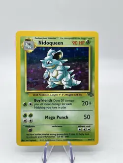 Pokemon TCG English Nidoqueen 7/64 Jungle Holo Rare Card NM 1999 - Image 1