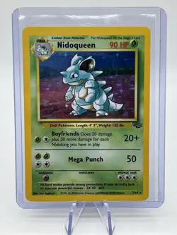Pokemon TCG English Nidoqueen 7/64 Jungle Holo Rare Card NM 1999 - Image 2