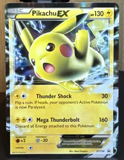 Pokemon Pokemon TCG Pikachu EX XY174 XY Black Star Promo Holo Card - Image 1