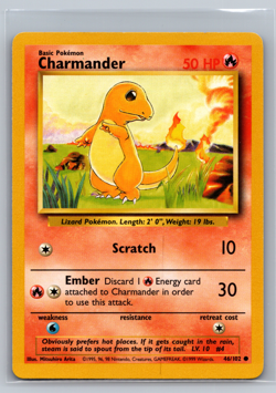 Charmander - Base Set - 46/102 - Unlimited - Pokemon Card - Near Mint - Image 1