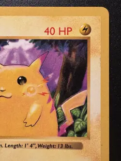 1st Edition Shadowless Pikachu 58/102 Base Set Pokemon Card Rare MP - Image 4