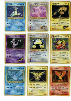 Vintage Japanese Pokemon Card Lot - Moltres, Zapdos, Articuno, Joltreon, Mewtwo - Image 1
