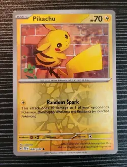 Pokemon - Pikachu 051/162 - Reverse Holo Card - Temporal Forces - Image 2