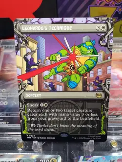 Leonardo's Technique 0224 Rare Non Foil Showcase MTG TMNT - Image 1