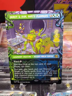 Mikey & Don Party Planners 0246 Rare Non Foil Showcase MTG TMNT - Image 1