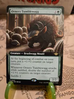 MTG Ornery Tumblewagg Outlaws of Thunder Junction Regular Extended Art Rare NM - Image 1