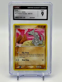 Onix Pokemon (2005) EX Unseen Forces - 65/115 CGC 9 - Image 1