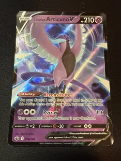 Pokemon TCG Galarian Articuno V Chilling Reign 058/198 Holo Free Shipping - Image 1