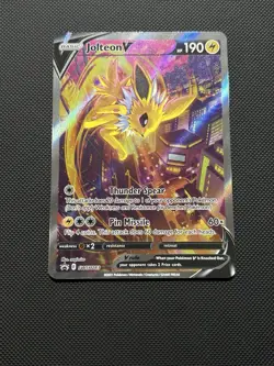 Pokemon TCG Jolteon V Promo Full Art Holo Black Star - Image 1