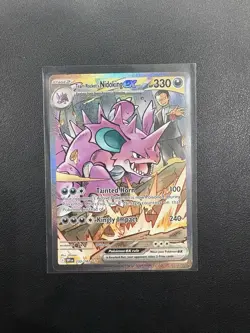 Pokemon Team Rocket's Nidoking EX Special Illustration Rare Holo Sv10 233/182 NM - Image 1