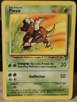 Pinsir 029/130 Base Set 2 Rare Pokemon Card WOTC English 2000 - Image 1