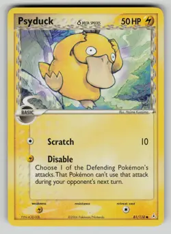 Psyduck 81/110 Common Holon Phantoms Pokemon LP - Image 1