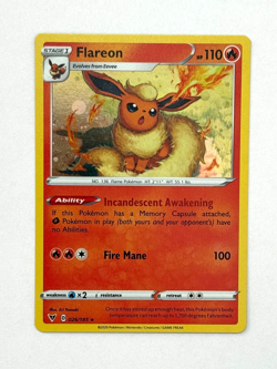 Pokemon TCG Flareon 026/185 Cosmos Holo Sword & Shield SWIRL - Image 1