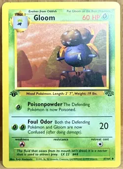 Gloom 37/64 Jungle Set 1st Edition 1999 Vintage Pokemon TCG - Image 1