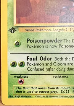 Gloom 37/64 Jungle Set 1st Edition 1999 Vintage Pokemon TCG - Image 3