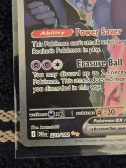 2025 Pokemon Destined Rivals Teamrocket's Mewtwo Ex 231/182 NM - Image 5