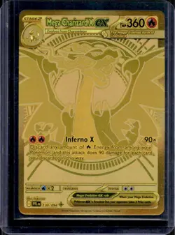 2025 Pokemon Phantasmal Flames Mega Charizard X ex Hyper Rare #130/094 - Image 1