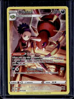 2022 Pokemon SWSH Brilliant Stars Ariados Trainer Gallery Holo #TG09/TG30 - Image 1