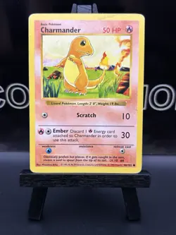 Charmander 46/102 Common - 1999 Pokemon Base Set Shadowless LP - Image 2