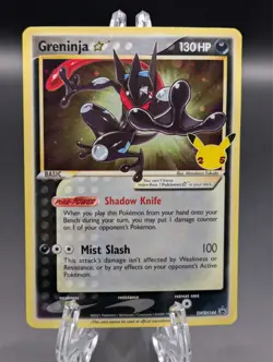 Greninja Gold Star SWSH144 Celebrations Promo Pokemon Trading Card Game - Image 1
