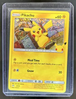 2021 Pokemon McDonald's 25th Anniversary Special Edition Pikachu Foil #25/25 - Image 1