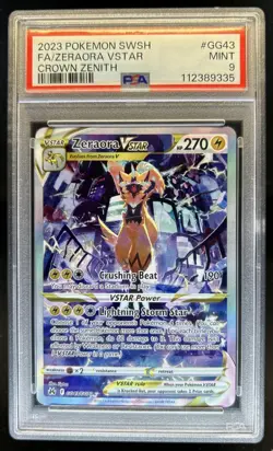 2023 Pokemon SWSH Crown Zenith Zeraora VST Galarian Gallery #GG43/GG70 PSA 9 - Image 1