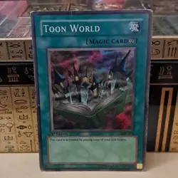 Yu-Gi-Oh! TCG Konami Toon World Magic Ruler 1st Edition Super Rare MRL-076 MP - Image 1