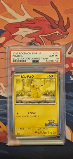 PSA 10 Pokemon Card Pikachu Illustration Contest Promo 242/SV-P 2024 Japanese - Image 1