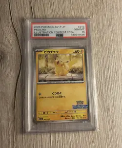 PSA 10 Pokemon Card Pikachu Illustration Contest Promo 242/SV-P 2024 Japanese - Image 1