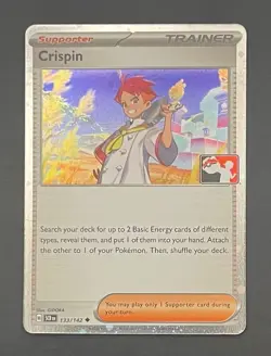 Pokemon Card Crispin 133/142 Prize Pack Series Cards Cosmos Holo - Near Mint - Image 1
