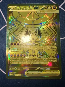 Pokemon Mega Zygarde EX 124/088 Gold Perfect Order English Hyper Rare - Image 1