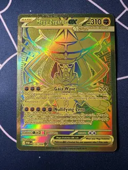 Pokemon Mega Zygarde EX 124/088 Gold Perfect Order English Hyper Rare - Image 2