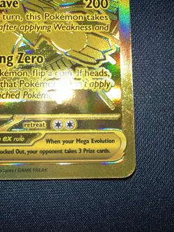 Pokemon Mega Zygarde EX 124/088 Gold Perfect Order English Hyper Rare - Image 5