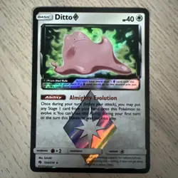 Ditto 154/214 Pokemon Card Prism Star Lost Thunder LP - Image 1