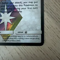 Ditto 154/214 Pokemon Card Prism Star Lost Thunder LP - Image 2