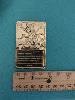 Pokemon 1999 23K Gold Plated Mewtwo Trading Card Burger King PokeBall pre-owned - Image 3