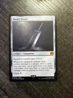 Buster Sword 0255 Final Fantasy Magic The Gathering 2025 Card NM MINT unplayed - Image 1