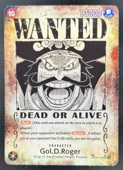 2025 One Piece Carrying On His Will Gol D Roger Wanted Alt Art #OP09-118 - Image 1