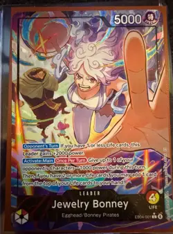Jewelry Bonney Alt Art OP15-001 L Adventure on KAMI - ONE PIECE Card ENGLISH NM - Image 1