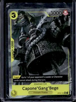 2023 One Piece Kingdoms of Intrigue Capone"Gang"Bege Rare #OP04-100 - Image 1