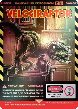 Velociraptor - Rampaging Ferocidon (Rainbow Foil) -Foil Light Play MTG - Image 1