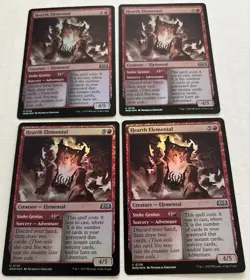 4x Hearth Elemental Foil - NM Playset - MTG Wilds Of Eldraine - x4 Red Sorcery - Image 2