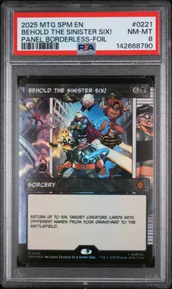 2025 MTG MARVEL'S SPIDER-MAN #0221 BEHOLD THE SINISTER SIX! PSA 8 - Image 1