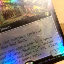 1x Skittering Cicada, Extended Art Foil, Commander Masters, MTG LP Light Play - Image 5