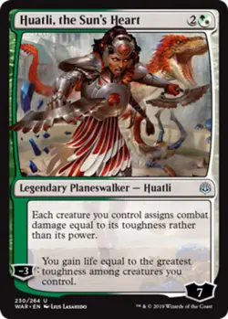 x4 Huatli, the Sun's Heart MTG War of the Spark U M/NM, English - Image 1