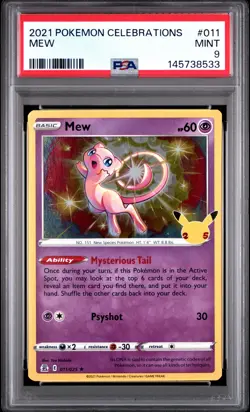 2021 POKEMON CELEBRATIONS #011 MEW PSA 9 - Image 1