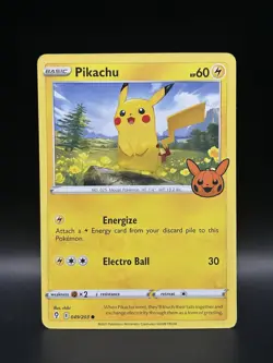 Halloween Stamp Pikachu 049/203 - Pokemon Evolving Skies Card - NM - Image 1
