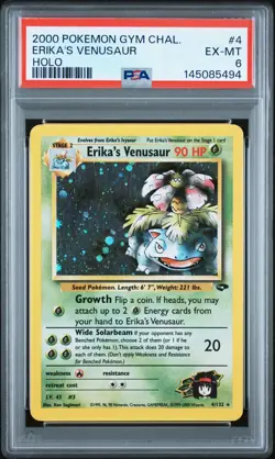 2000 POKEMON GYM CHALLENGE HOLO #4 ERIKA'S VENUSAUR PSA 6 - Image 1