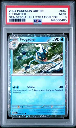 2024 POKEMON OBF SHROUDED FABLE SPECIAL ILLUSTRATION COLLECTION FROGADIER PSA 9 - Image 1